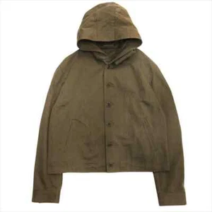 16AW YOHJI YAMAMOTO POUR HOMME Hooded Coverall Jacket Size 2 Brown Khaki Used - Picture 1 of 6