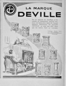 PRESSEWERBUNG 1926 DIE MARKE DEVILLE GLEICHBRANDHEIZUNG - Bild 1 von 1