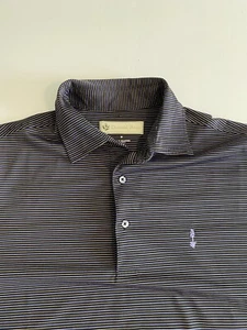 Donald Ross Mens SS Striped Golf Performance Polo Size Medium - Bild 1 von 8