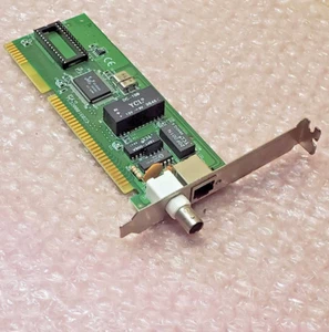 1998 NE2000-compatible ISA ethernet card, RJ45 & BNC, Realtek RTL8019AS, 10 Mb/s - Afbeelding 1 van 3