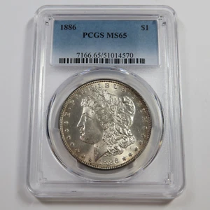 1886 P PCGS MS65 - Silver Morgan Dollar $1 US Coin #54019A - Picture 1 of 4