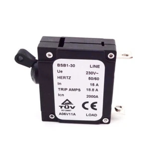 230V 15A In Circuit Breaker 18.8A Trip Amps BSB1-30 2000A Chinese Generator - Picture 1 of 6