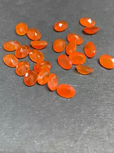 Carnelian Faceted Oval Cut Loose Gemstone 6x4 mm To 8x6 mm Natural Calibrated DG - Picture 1 of 8