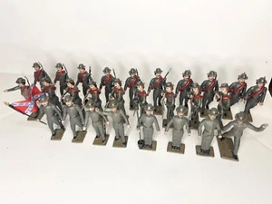 CBG Mignot Civil War Confederate Infantry Vintage Lead Toy Soldiers Lot of 27 - Picture 1 of 16