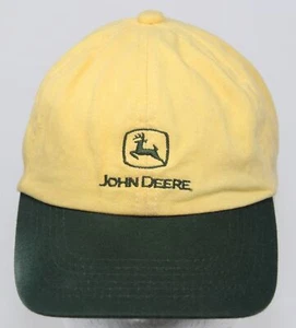Vintage John Deere K-Products Youth Hat - Yellow & Green Buckle Strapback Cap - Picture 1 of 8