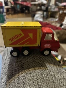 Tonka Vintage Mini Delivery Box Dump Truck 5” Length Pressed Steel Moving Parts - Picture 1 of 13