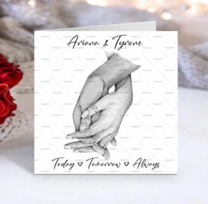 Tarjeta de felicitación de San Valentín cumpleaños novia novio amor - Imagen 1 de 6