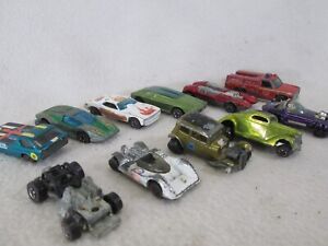 Vintage 1960's 70's Mattel Hot Wheels Redline diecast cars junkyard lot of 11