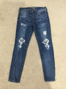 American Eagle Super Super Stretch Skinny Jeans Gr. 8 Distressed - Bild 1 von 7
