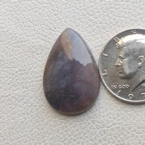 Green moss agate cabochon Unique designer moss agate loose gemstone R13203 AU - Picture 1 of 5