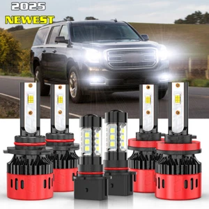 FOR GMC YUKON XL 2015-2019 Combo LED Headlight Bulbs High/Low Beam+Fog Light Kit - Bild 1 von 17