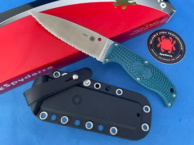 Spyderco FB31SBL2K390 Enuff 2 Knife K390 Serrated Blue FRN w/Sheath Col #155V - Image 1 of 4