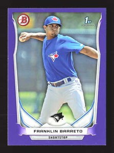 2014 Bowman Baseball Purple #BP87 Franklin Barreto    Toronto Blue Jays