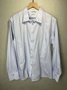 North End Sport Ladies Wrinkle Free 100% Cotton Shirt  XXL Long Sleeve Blue - Picture 1 of 5