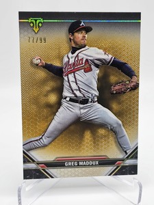 2021 Topps Triple Threads Greg Maddux Gold Parallel # /99 Atlanta Braves hof B82