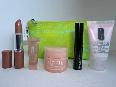 Clinique 6 PCS Makeup / Skincare Travel Gift Set with bag NEW - Image 1 of 4