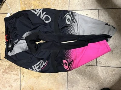 Женские тренировочные штаны розовый и черный O'Neal апокалипсис мотокросс размер 13/14 Eu 46 - Изображение 1 из 4