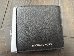 Michael Kors Cooper Two-Tone Billfold Leder Geldbörse mit Münzfach Weiß Schwarz - Bild 1 von 4