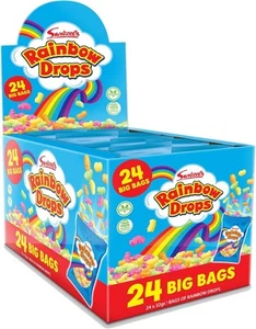 Swizzels Riesen Regenbogen Tropfen, Multipack Regenbogen Tropfen, Puffmais und Reis - Bild 1 von 5