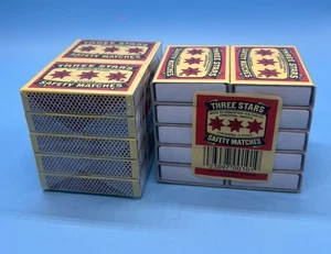 Swedish Camping Matches Three Stars Safety Matches 2 PAKAGES-10 BOXES PER PACK - Picture 1 of 5