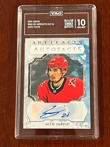 Seth Jarvis Autofacts Auto TAG 10 Graded Gem 2023-24 Artifacts #AF-SJ - Picture 1 of 2