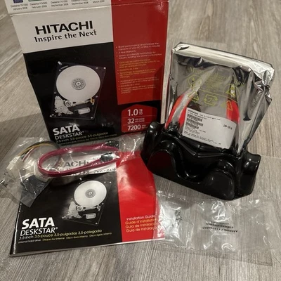 Hitachi Deskstar 3.5" 32MB 7200rpm SATA 1TB HD31000 IDK/7K New In Box - Image 1 of 4