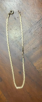 "Brazalete de cadena clásico de oro amarillo de 14K 9"" 2,4 g" Foto 1 de 4