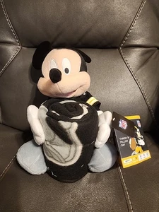 Pittsburgh Steelers Mickey Mouse NFL Fleece Throw Blanket 50" x 60" New - Picture 1 of 6