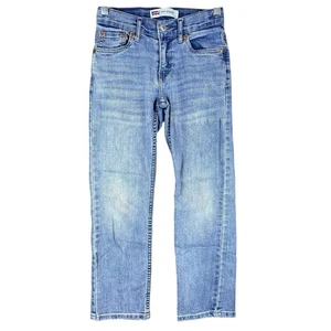 Boys Levis 514 Straight Jeans Size 8 REG 24x22 Blue Denim Adjustable Waist - Picture 1 of 11