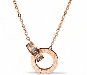 NEU - 18K VERGOLDET EDELSTAHL HALSKETTE 16 ZOLL - ROSEGOLD - Bild 1 von 4