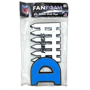 NFL Carolina Panthers Defense D Fence 3D Fan Foam Sign New In Package Made USA - Picture 1 of 8