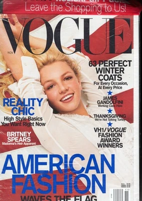 Vogue Magazine November 2001 Britney Spears AMERICAN FASHION SEALED - Image 1 of 2