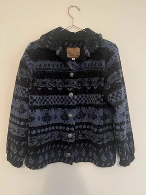 Chaqueta Sherpa Alps Finest Quality Apparel para mujer talla M negra azul Foto 1 de 4