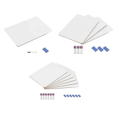 1/3/6 Pcs Double Sided Whiteboard Message Board Small White Boards Writing Board - Image 1 of 4