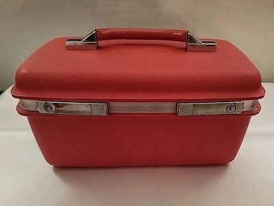 Equipaje cosmético Samsonite Royal Traveler vintage años 70 Montebello II rosa rojo Foto 1 de 4