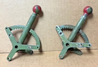 (2) Vintage WWII Aircraft Control Quadrants for Door Latch 32 Ford Hotrod Ratrod - Image 1 of 4