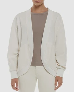 Three Dots Women's White Sean Cocoon Open-Front Cardigan Size S - Picture 1 of 1