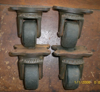 4er Set Vintage Schwerlast Lenkrollen von Kendrick - Bild 1 von 4