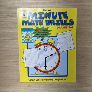 Minute Math Drills Grades 3-6, Carson-Dellosa Publishing Paperback ~EUC - Picture 1 of 7
