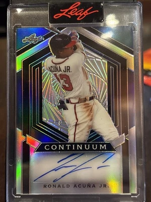 2023 Leaf Continuum Ronald Acuna Jr Refractor Auto /108 RARE Braves Factory Seal - Image 1 of 3