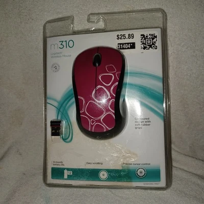 Logitech M310 Wireless Mouse Red Contoured Soft Rubber New Sealed (BX7) - Image 1 of 4