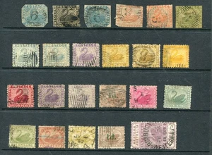 WESTREN AUSTRALIA SWAN Old Used Lot 23 Stamps - Picture 1 of 2