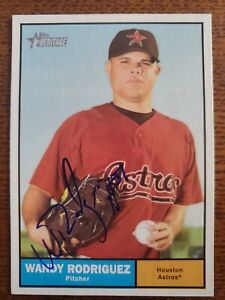 Wandy Rodriguez Signed 2010 Topps Heritage Houston Astros Autograph