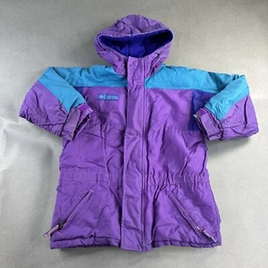 Columbia Sportswear Jacket Small Purple Youth Full Zip Snap Hooded Used #40 - Picture 1 of 14