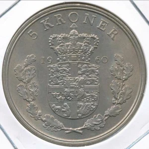 Denmark, 1960(h) C; S, 5 Kroner, Frederik IX - Choice Uncirculated - Bild 1 von 3