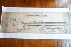 1961 Leicester Güter Signal Stellwerk Eisenbahn Plan Diagramm Karte - Bild 1 von 6