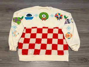 2022 Disney Parks Spirit Trikot Pixar Holiday Checker Creme Erwachsene Größe Medium - Bild 1 von 8