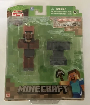 MINECRAFT VILLAGER BLACKSMITH Overworld Serie 2 Totalmente Articulado **NUEVO** Foto 1 de 4