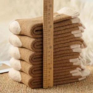 1 Pair Men Winter Camel Warm Couples Outdoor Cold Weather Wool Socks New - Picture 1 of 14