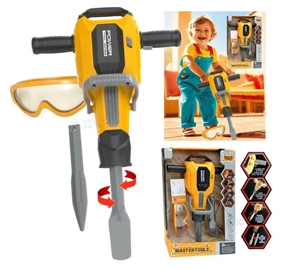 STRMY TOYS Martello giocattolo per bambini martello pneumatico demolitore gioco + accessori